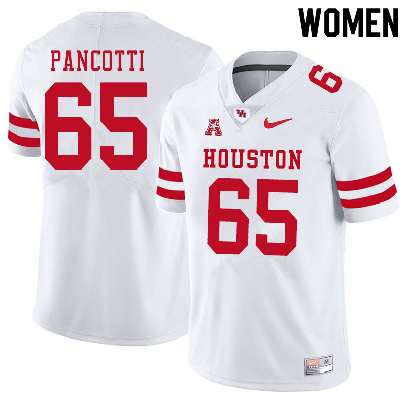 Women #65 Gio Pancotti Houston Cougars College Football Jerseys Sale-White